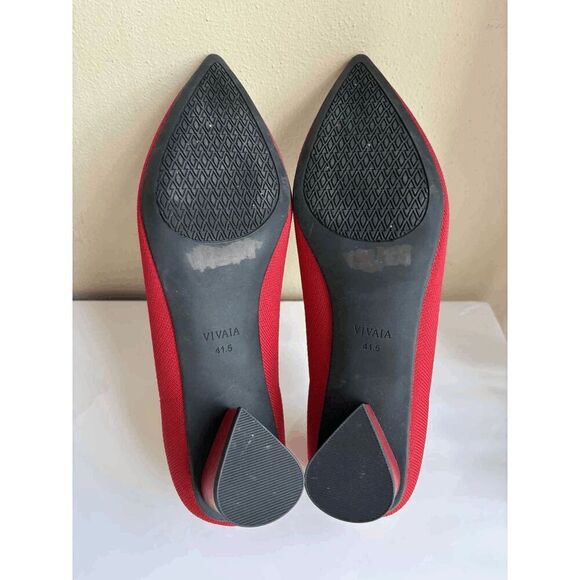 Vivaia Pointed Toe Chunky Heels Tracy Pro in Ruby Size EU 41.5 US 10.5 - Picture 5 of 5